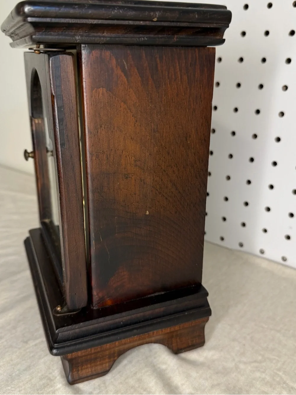 1974 New England Clock Co Franz Hermle Mantel Clock Mechanical Chime Working